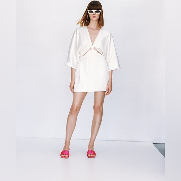 SATIN MULES WITH PADDED DETAIL - Picture 9 of 14